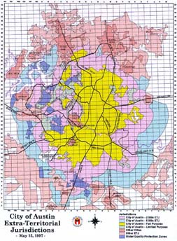 City of Austin Extra-Territorial Jurisdictions